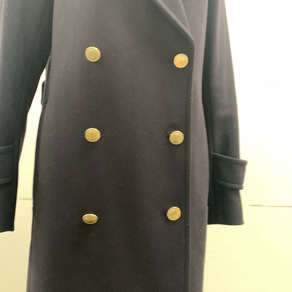 H & M Navy Wool Coat size 8 - Picture 10 of 17